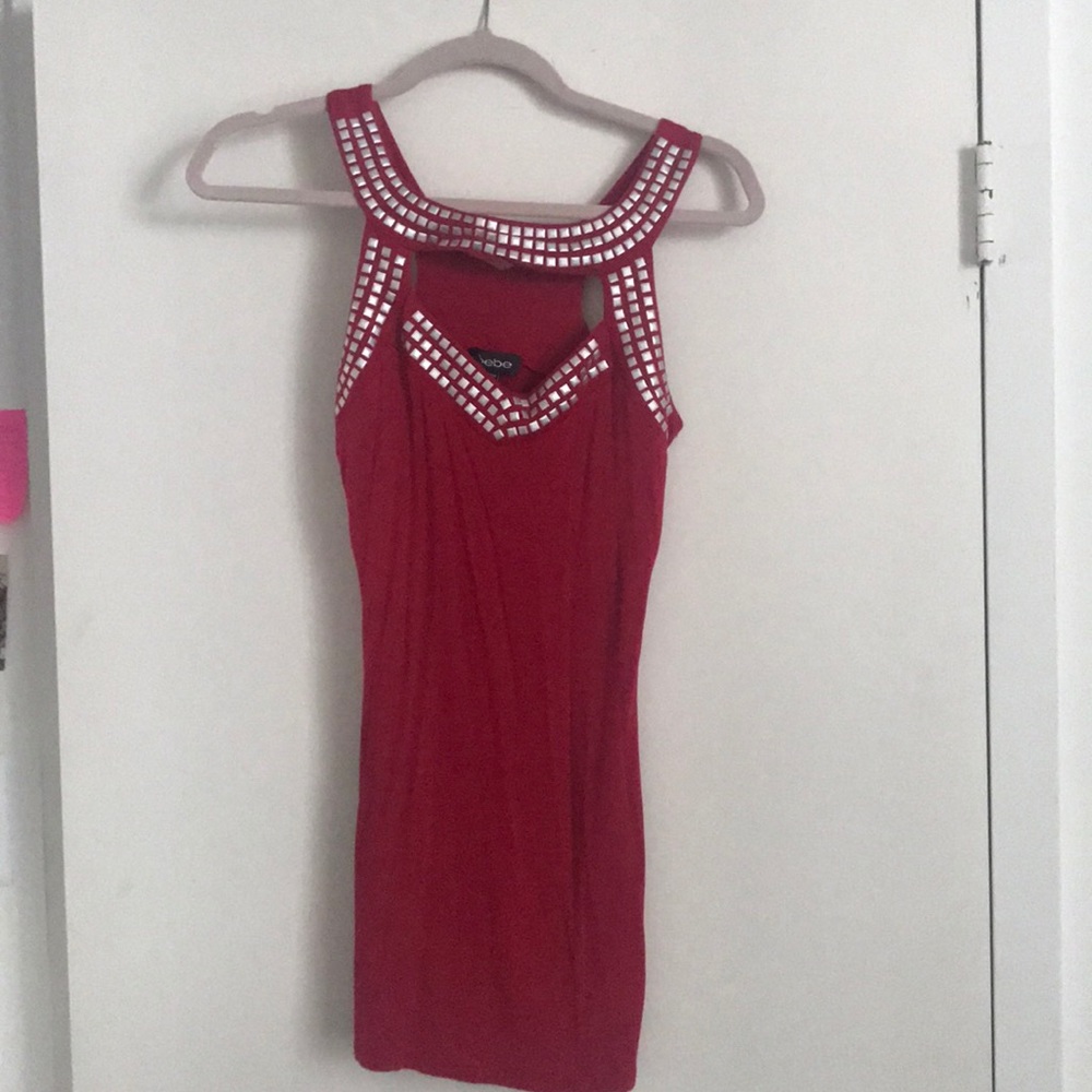 Bebe studded keyhole tank top